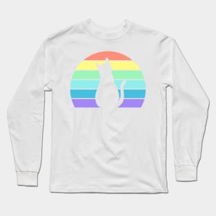 Cute Cat Rainbow Long Sleeve T-Shirt